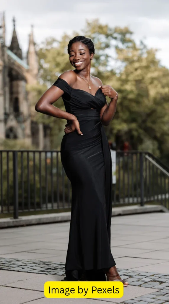 petite black maxi dress