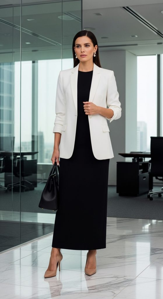 Black Maxi Dress Work Outfit
