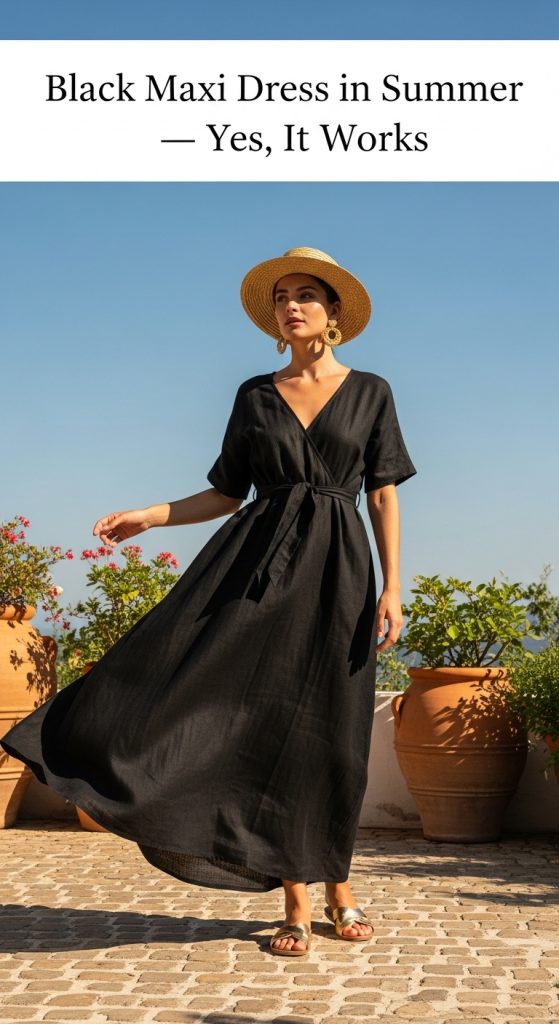 black maxi dress summer