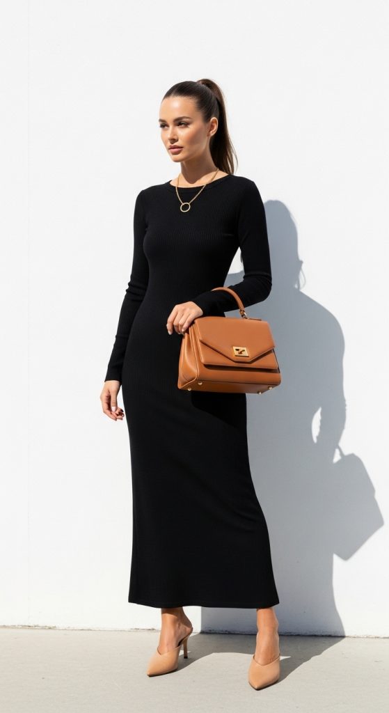 budget black maxi dress