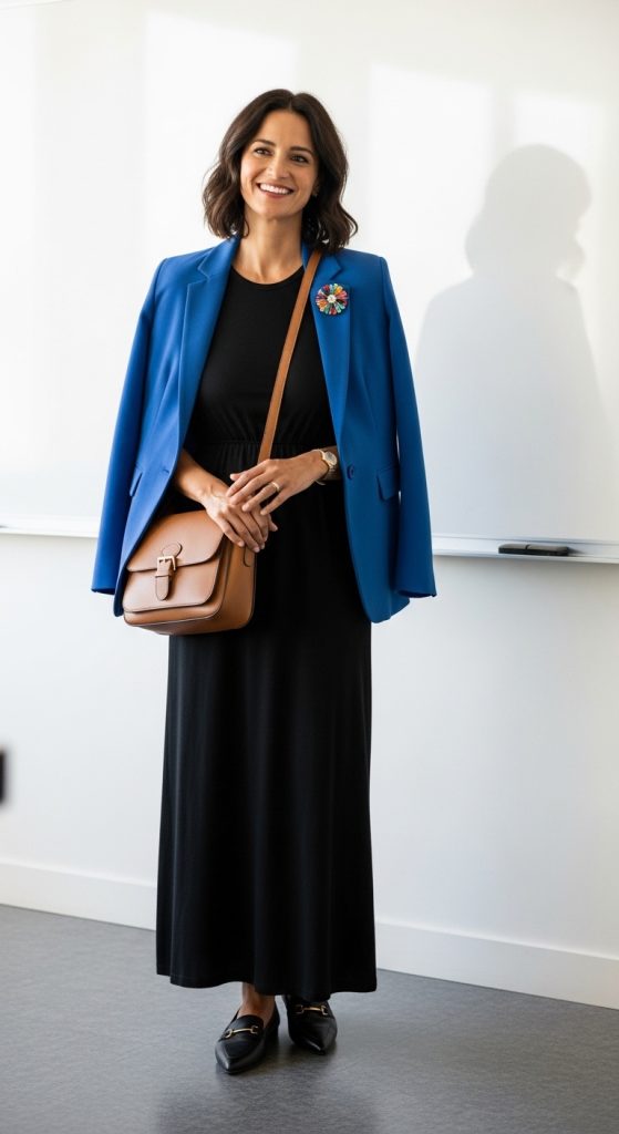 Black Maxi Dress Work Outfit