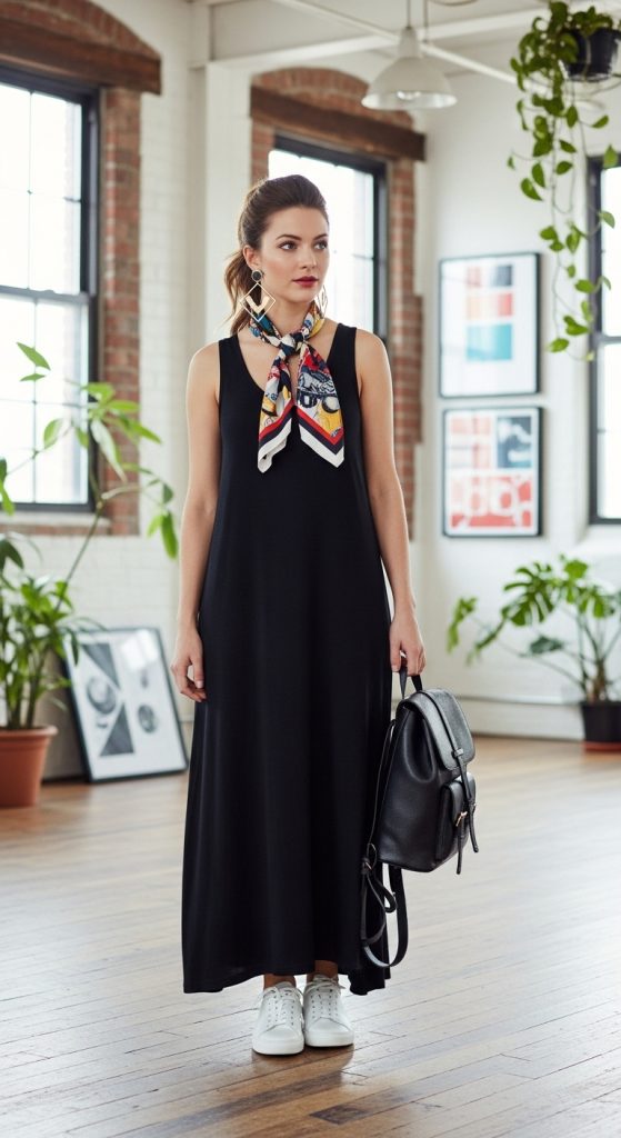 Black Maxi Dress Work Outfit