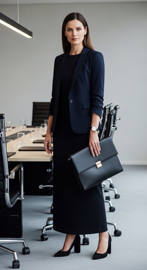 Black Maxi Dress Work Outfit