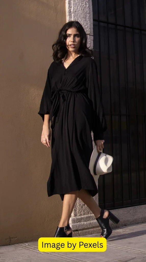 modest black wedding guest looks