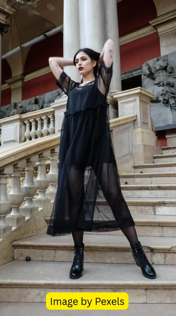 Dark Feminine Black Maxi Dress