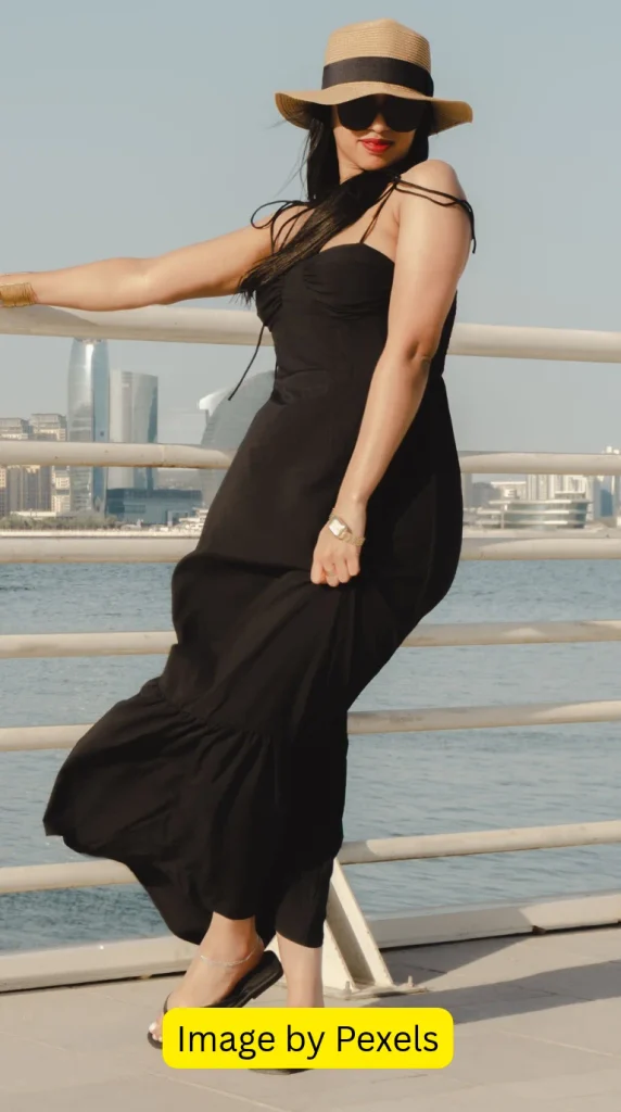 beach black maxi dress