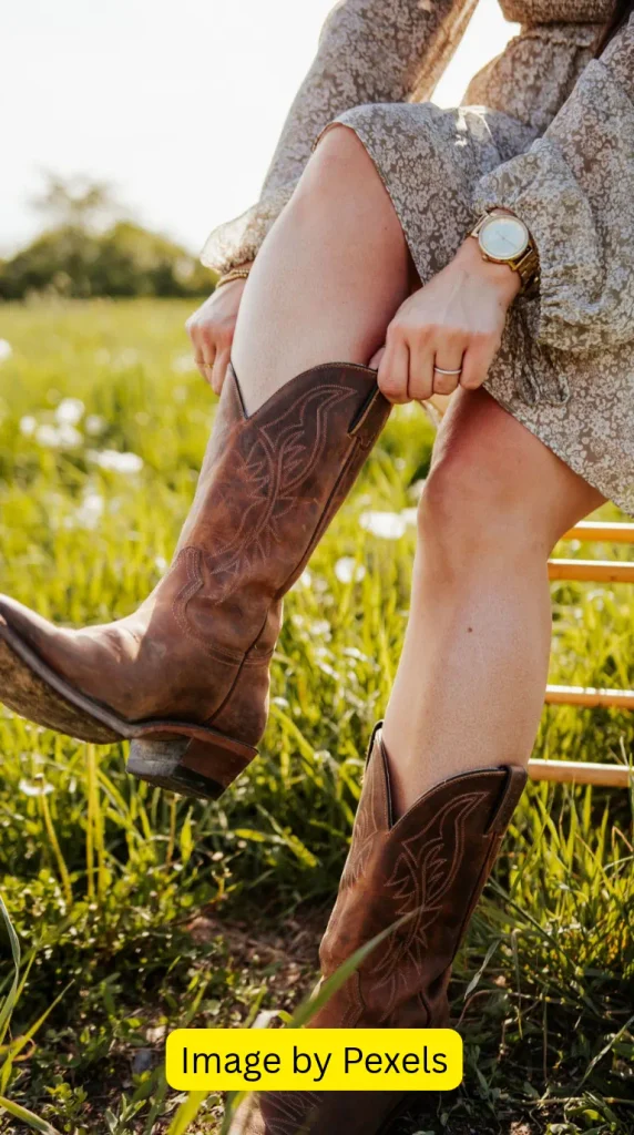 maxi dress with cowboy boots