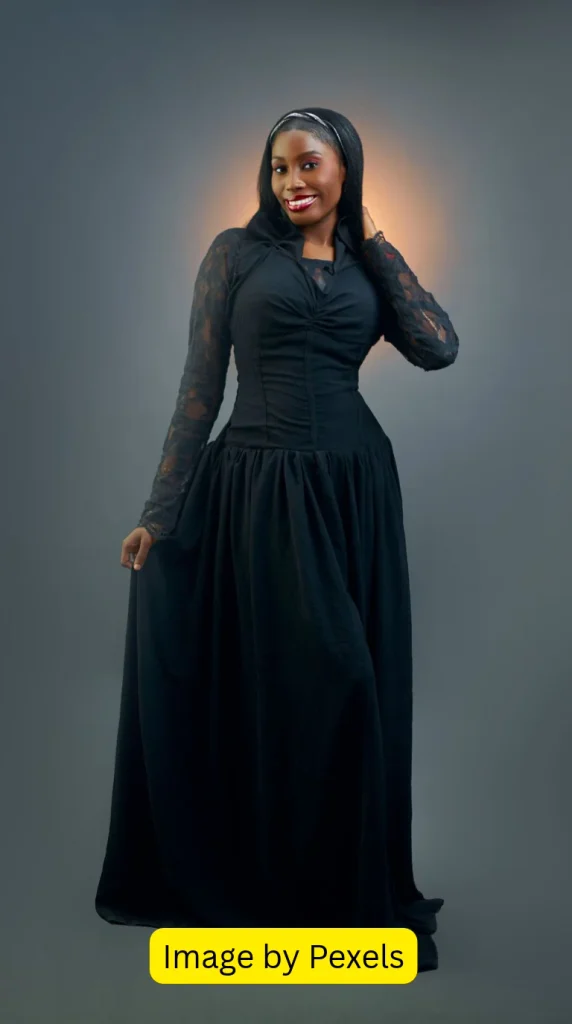 elegant black maxi dress