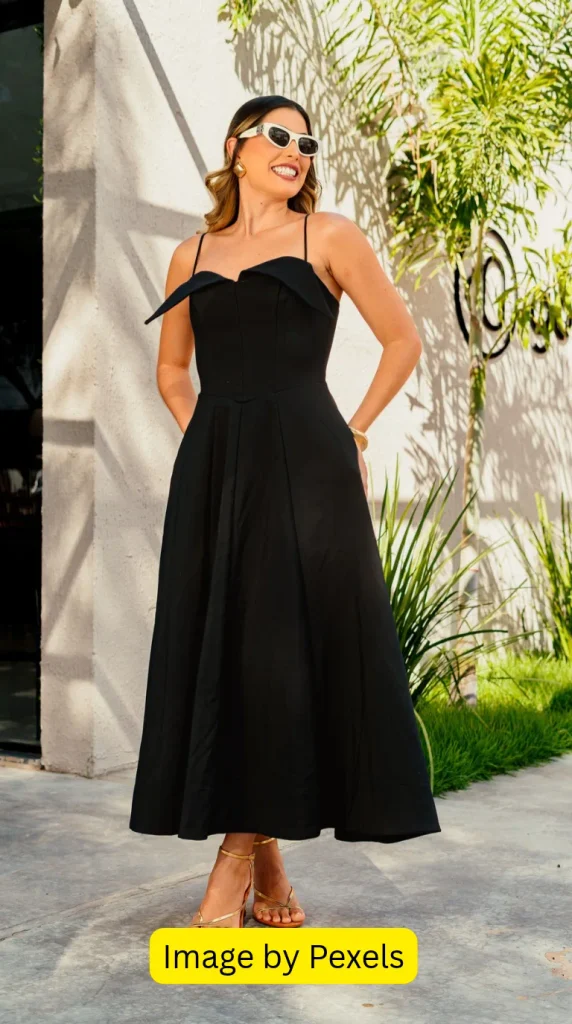 formal black maxi dress outfits