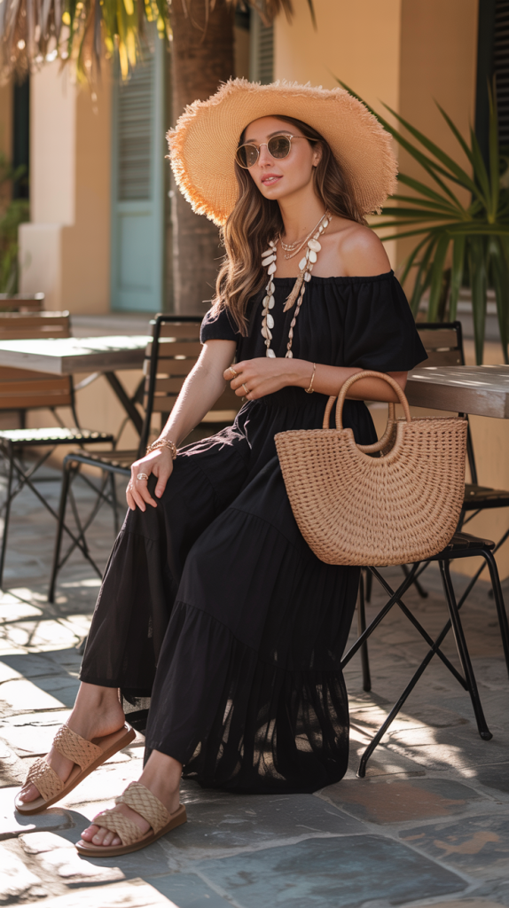 Black Maxi Dress Street Style