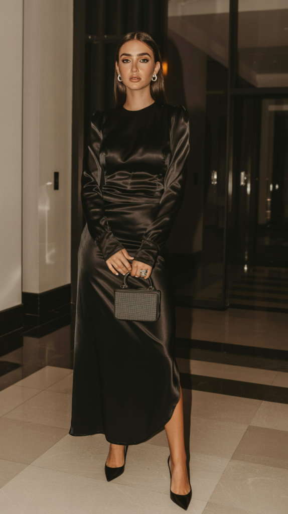 black dress aesthetic