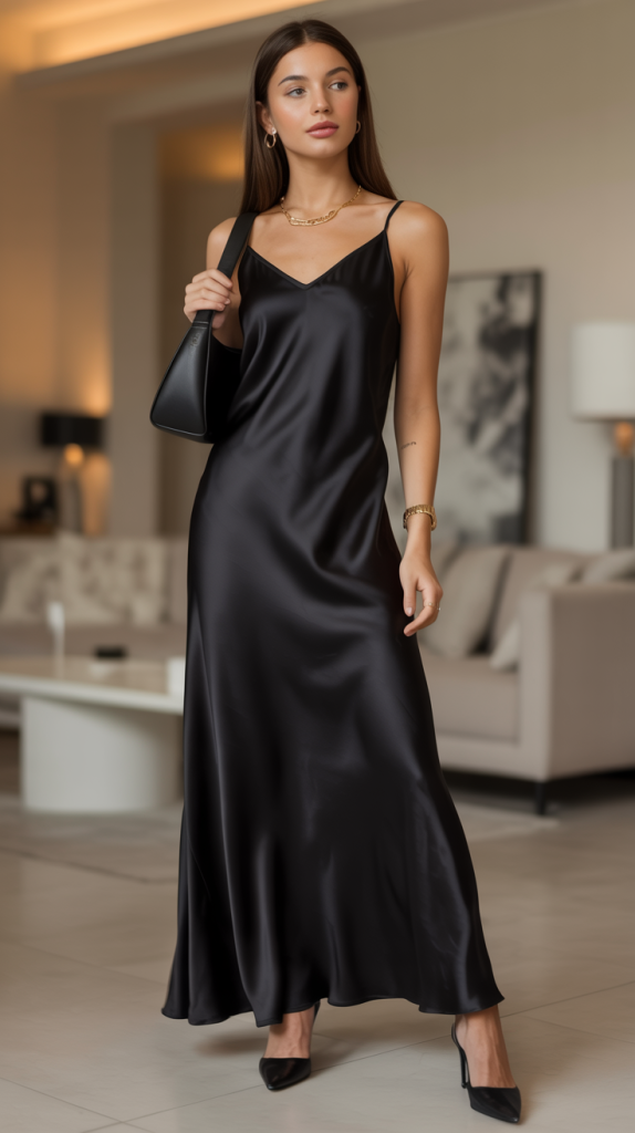 black dress aesthetic