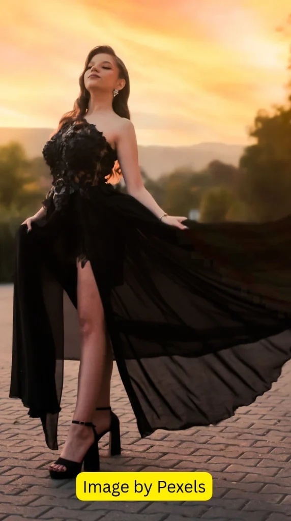 plus size black wedding guest dress