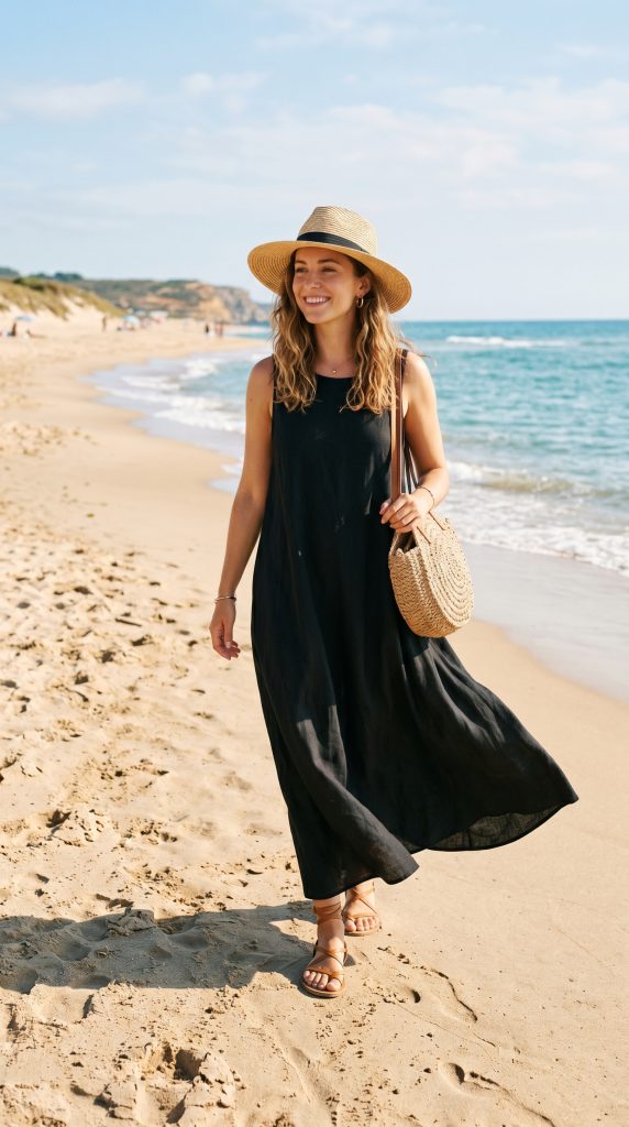 Summer Black Maxi Dress